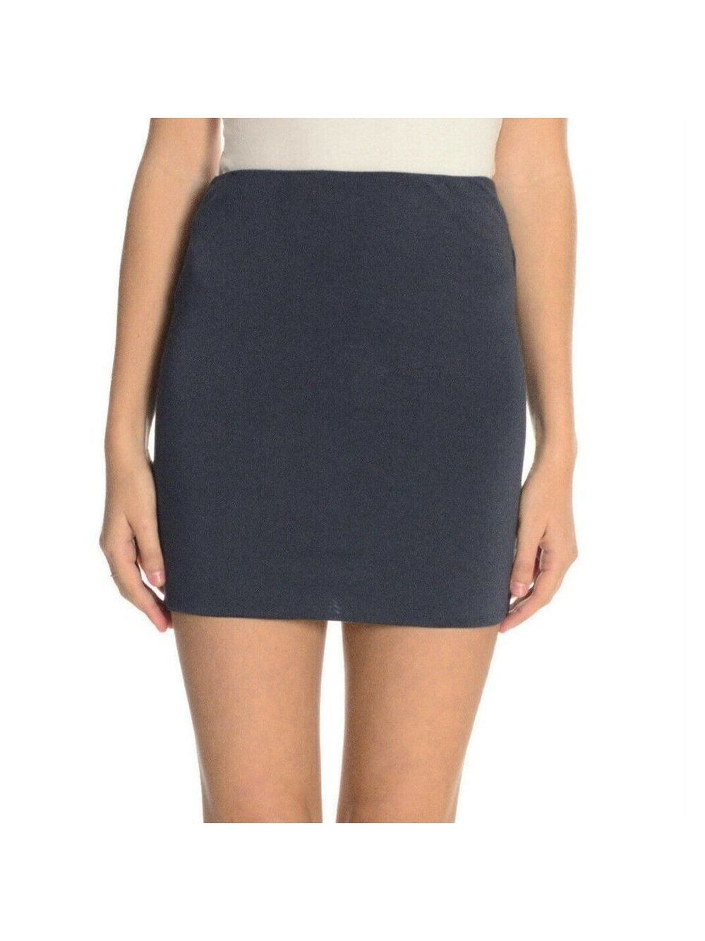 Indah Dalton Mini Skirt Indigo Blue/Grey M NEW